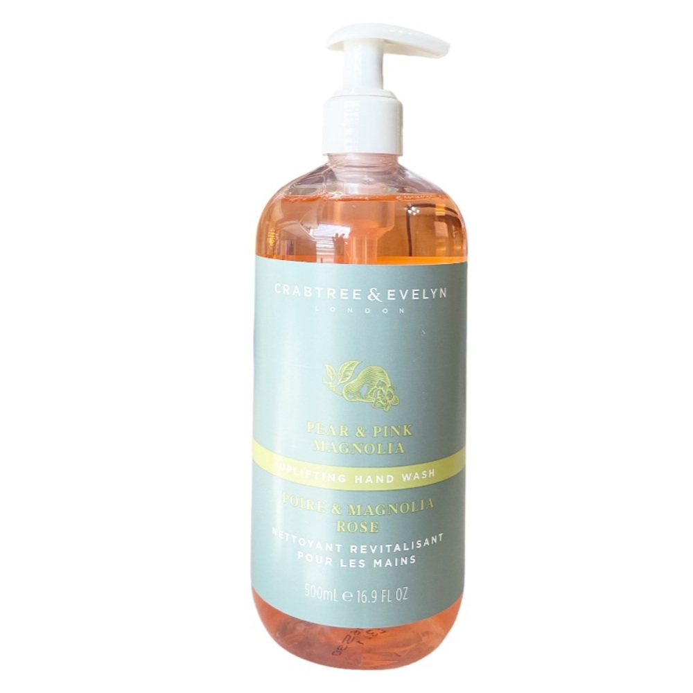 NEW! Crabtree & Evelyn PEAR & PINK MAGNOLIA Uplifting Hand Wash 🍐🌸🍐